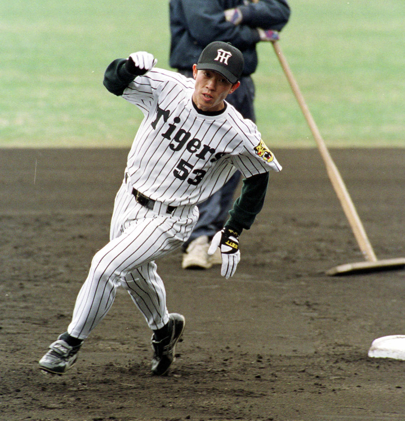 01年2月4日、走力を野村監督も絶賛し、レギュラーをつかんだ赤星