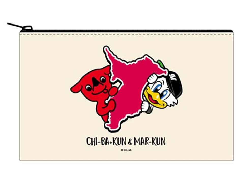 千葉県の公式キャラ「チーバくん」とロッテの公式キャラ「マーくん」のコラボグッズが発売される（球団提供）