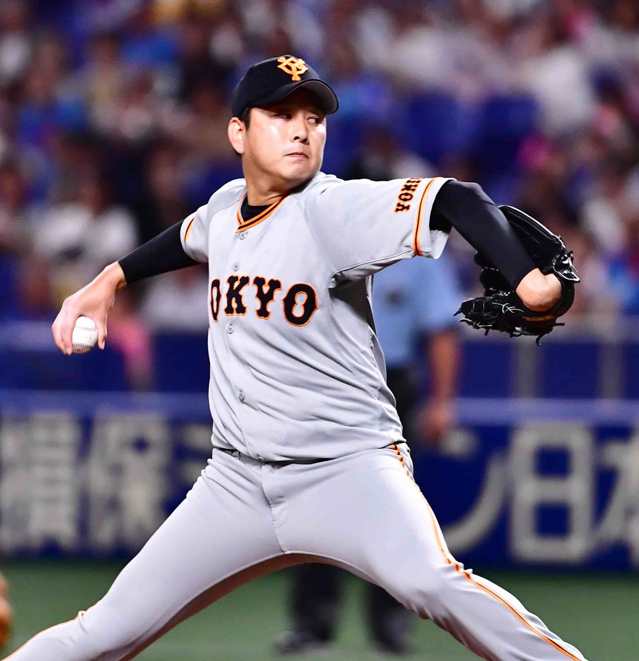 巨人野上亮磨（2019年8月6日撮影）