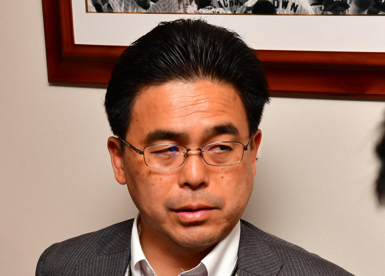 阪神の谷本修球団副社長兼本部長（2019年7月7日撮影）