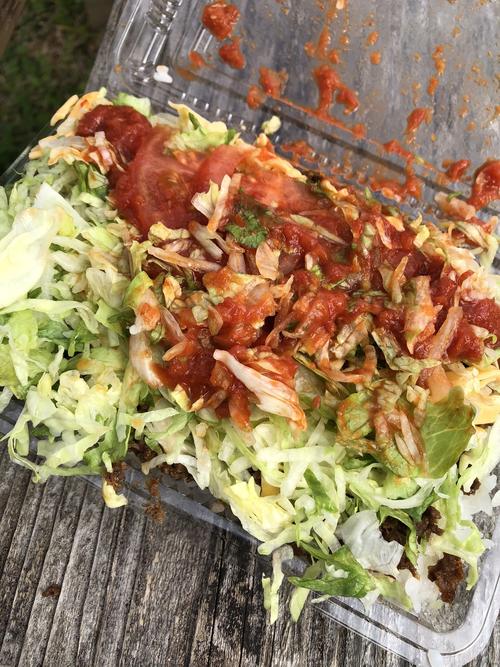 巨人担当はキングタコスで「ライス少なめ」をオーダー