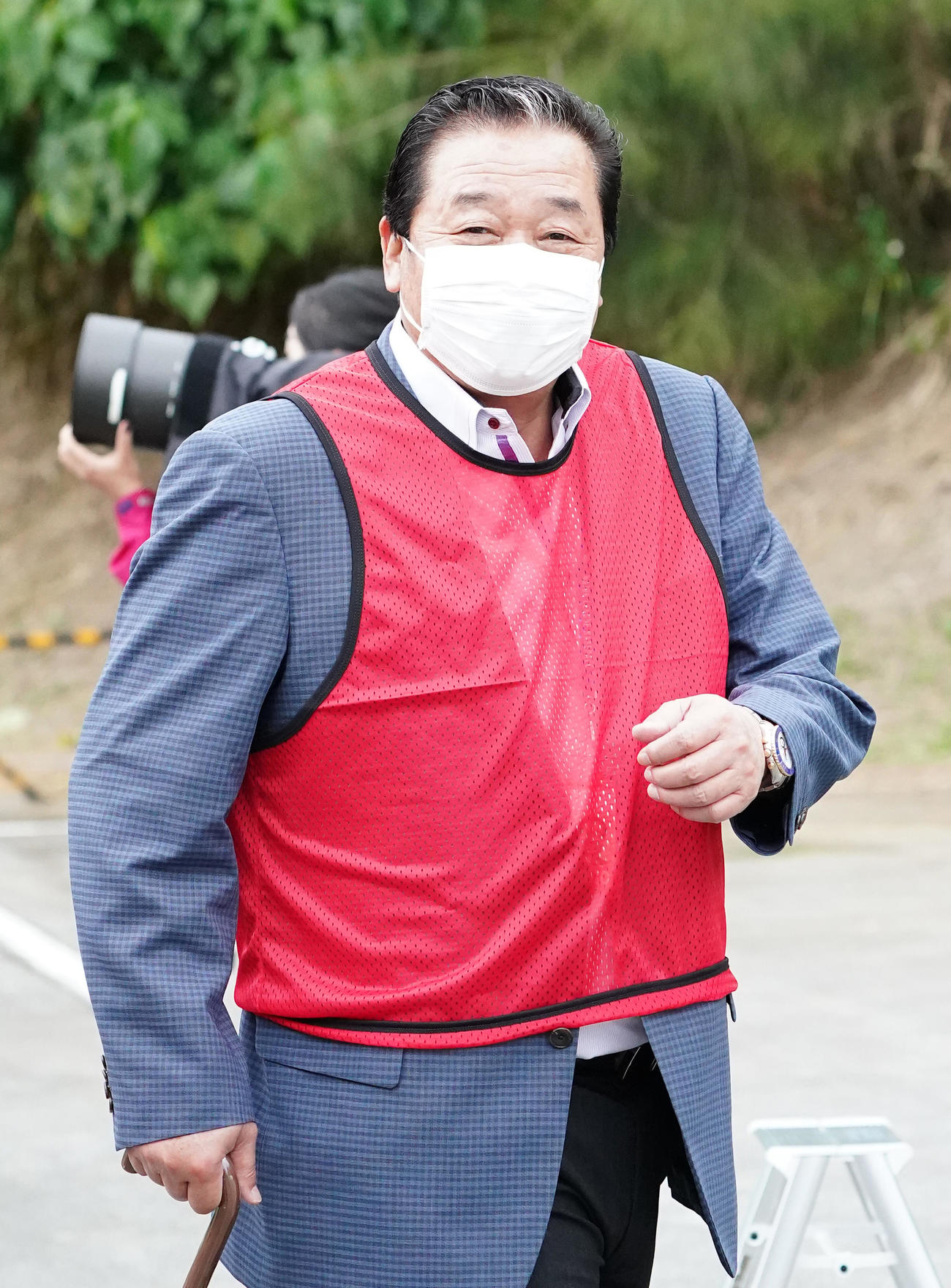 楽天のキャンプ地を訪れた梨田氏（撮影・菅敏）