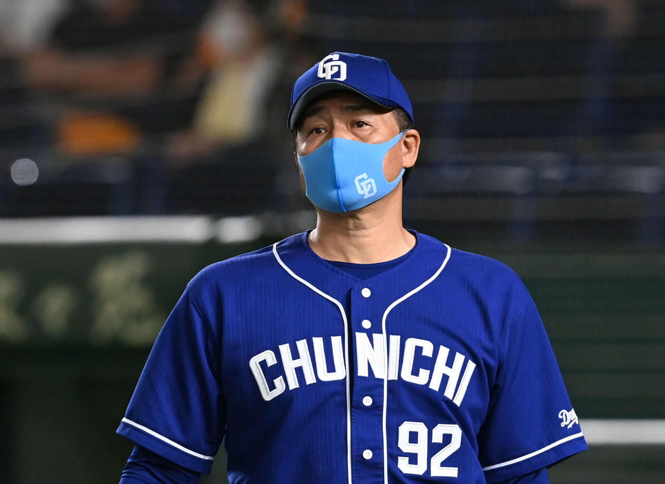 中日与田監督（2020年8月28日撮影）