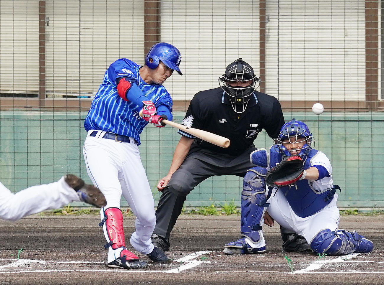 中日対DeNA 1回表DeNA1死、左前打を放つDeNA田中俊（撮影・菅敏）
