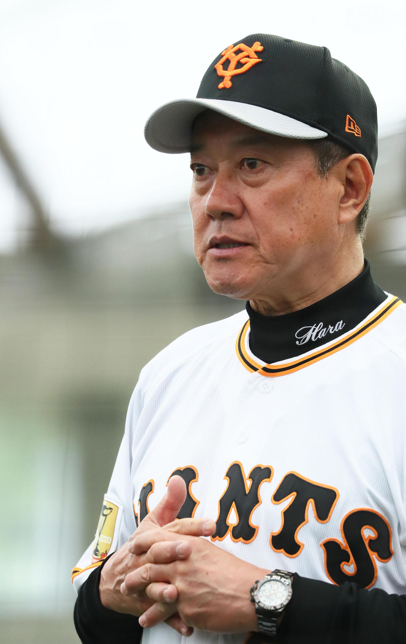 宮崎1次キャンプを振り返る巨人原監督（撮影・足立雅史）