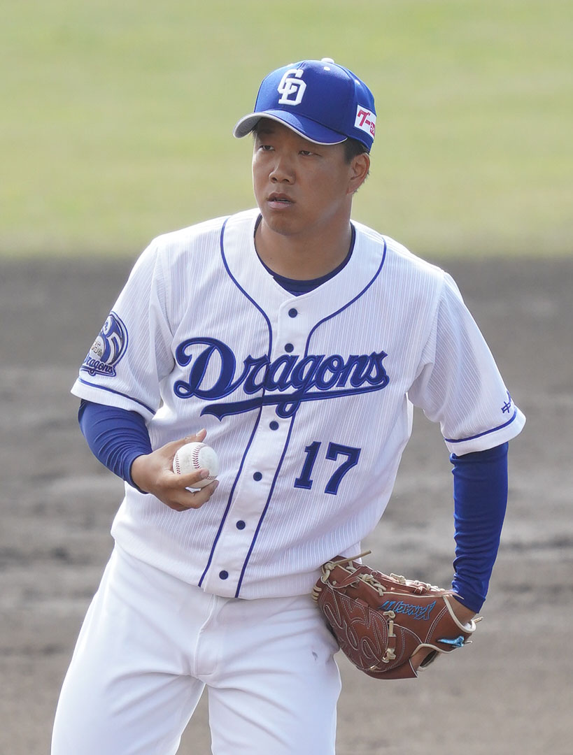 中日柳裕也（2021年2月7日撮影）
