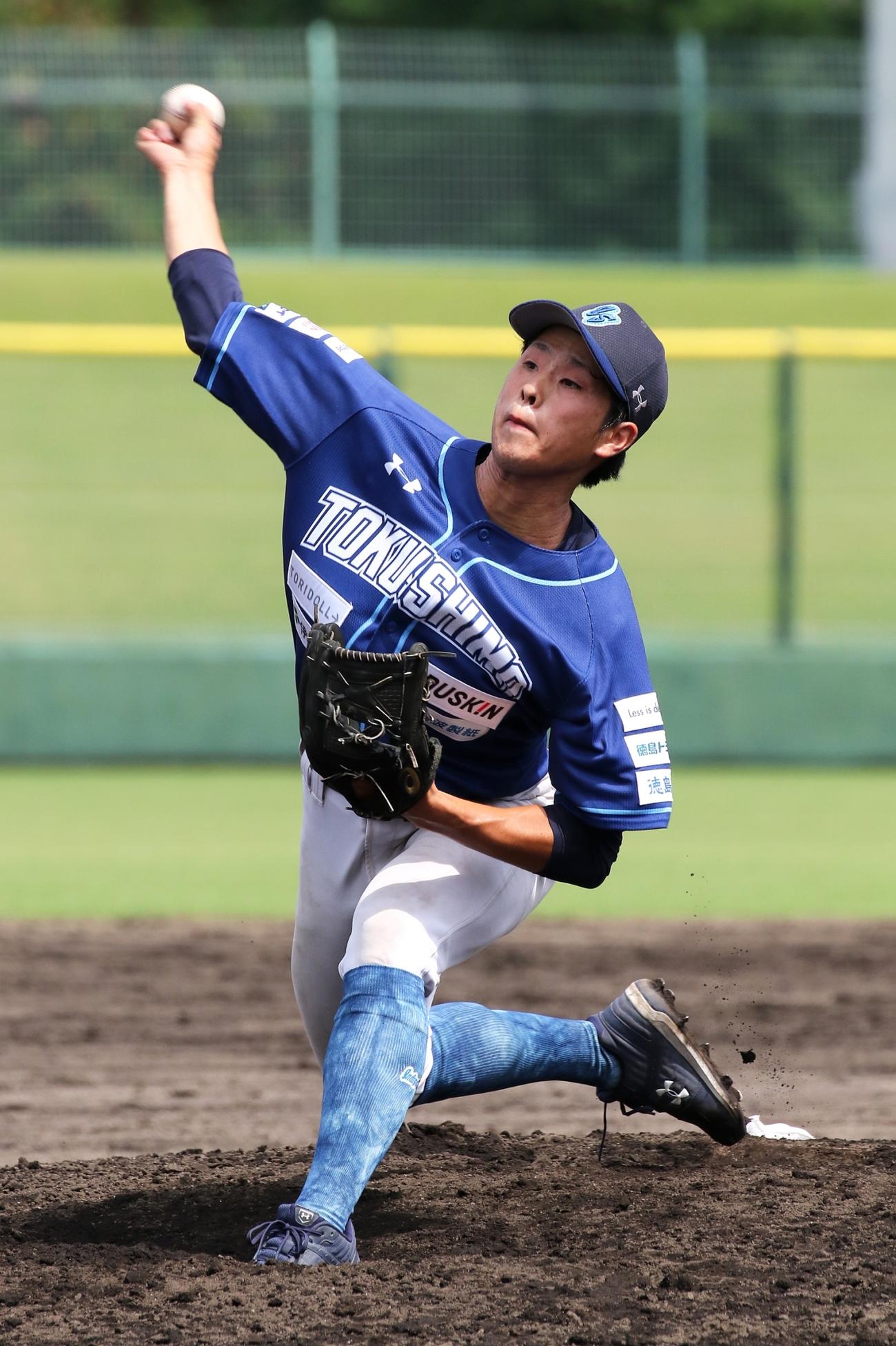 来年のドラフト指名を目指す四国IL徳島の亀山（球団提供）