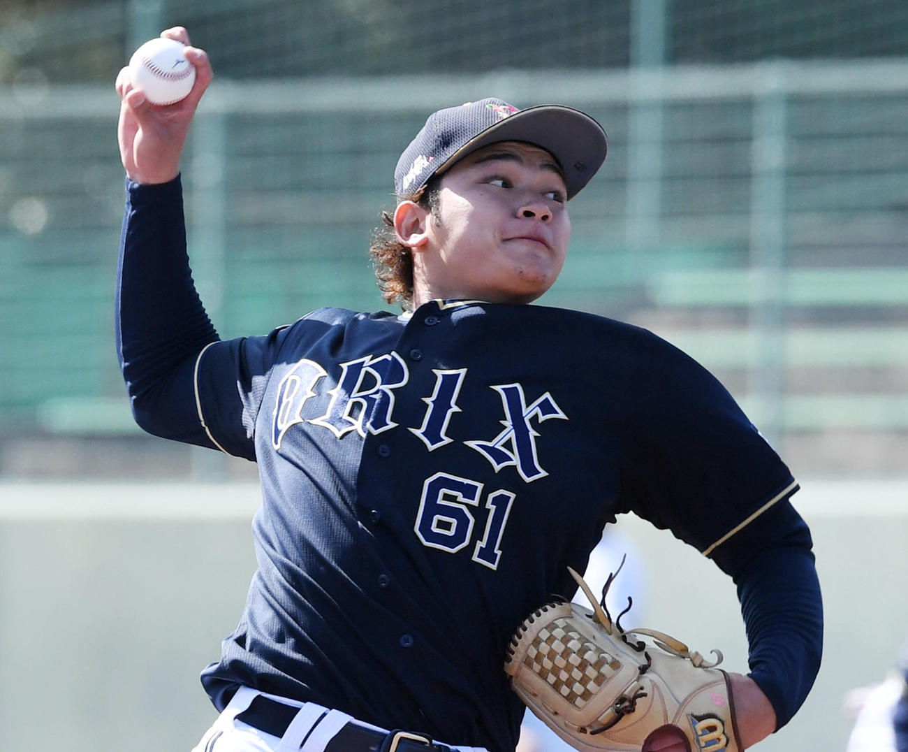 紅白戦に先発した榊原（撮影・前岡正明）