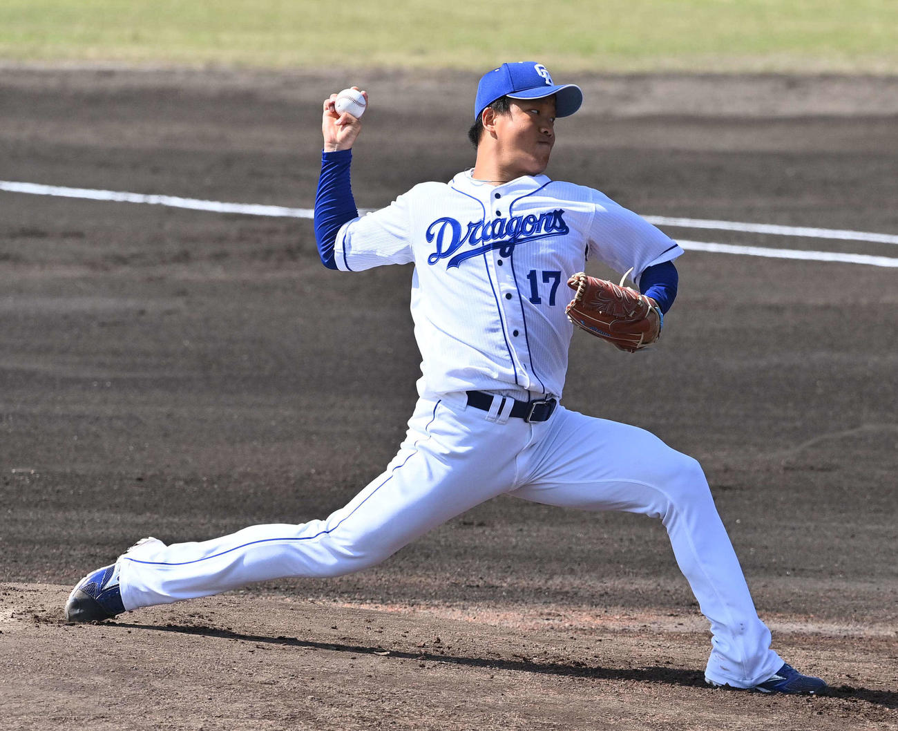 中日先発柳裕也（撮影・上田博志）