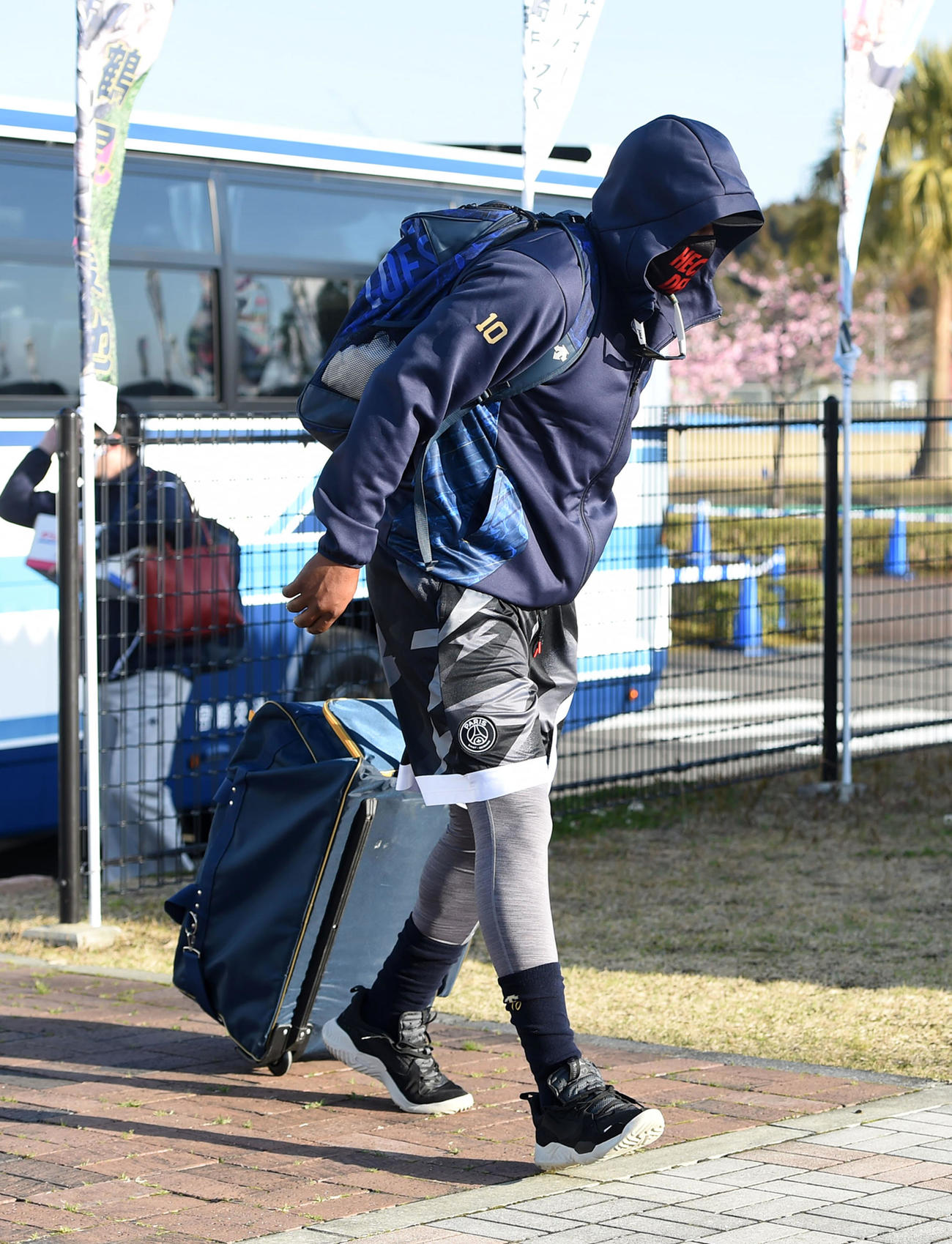 宮崎キャンプに合流したジョーンズ（撮影・前岡正明）