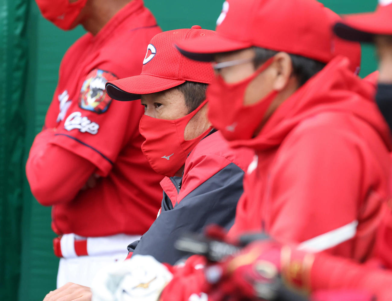 巨人対広島　ベンチの佐々岡監督（撮影・加藤孝規）