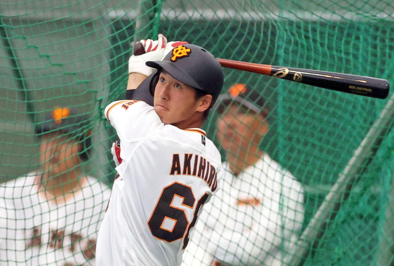 巨人秋広優人（2021年2月14日撮影）