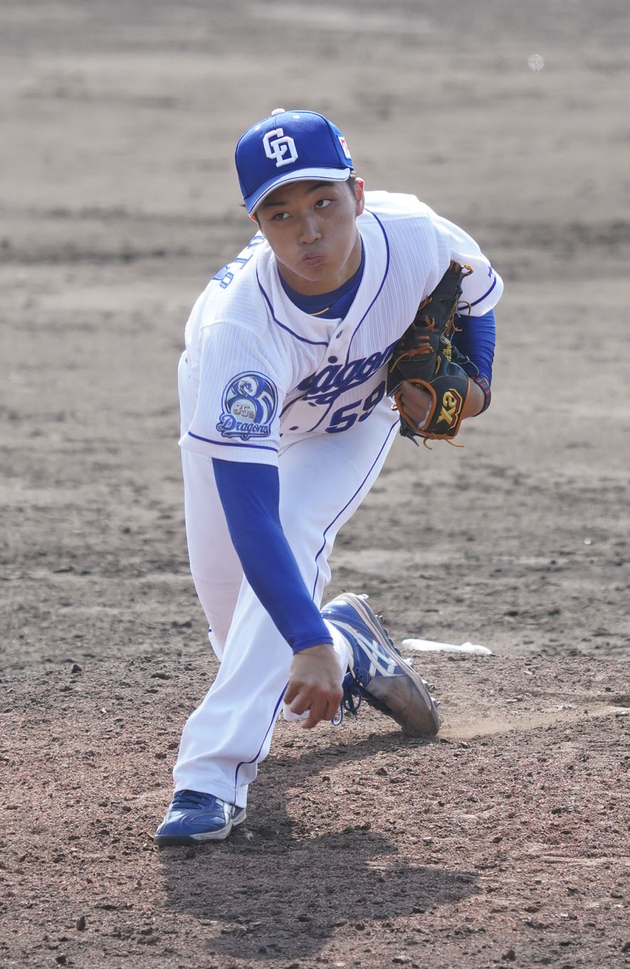 中日山本拓実（2021年2月7日撮影）