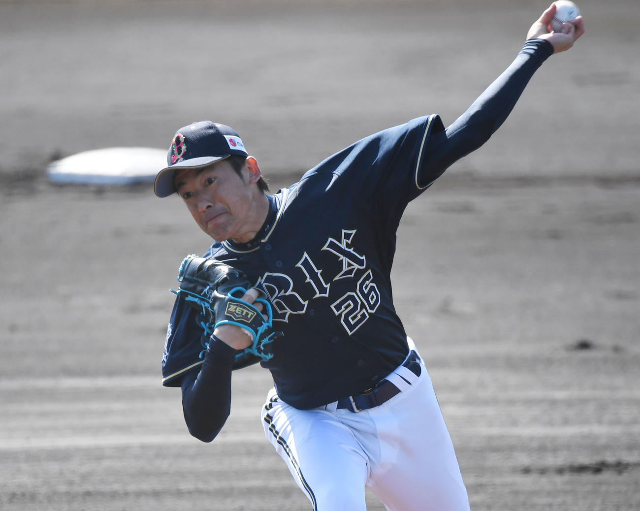 紅白戦　紅組先発の能見（撮影・前岡正明）