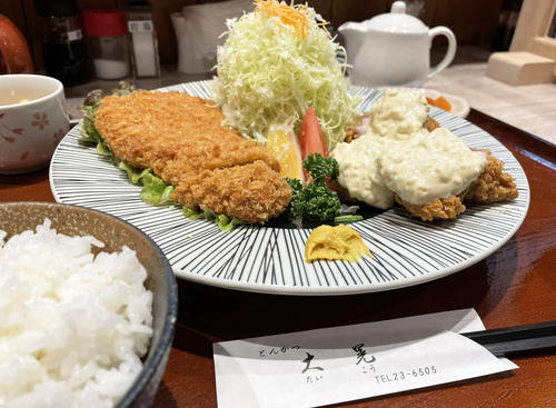 大晃のロース＆チキン南蛮膳
