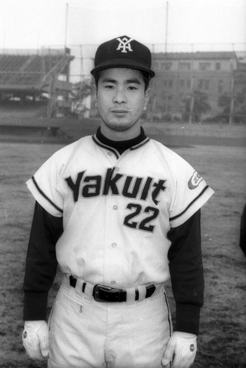 ドラフト6位で大昭和製紙から入団したヤクルト安田猛さん（1972年2月撮影）