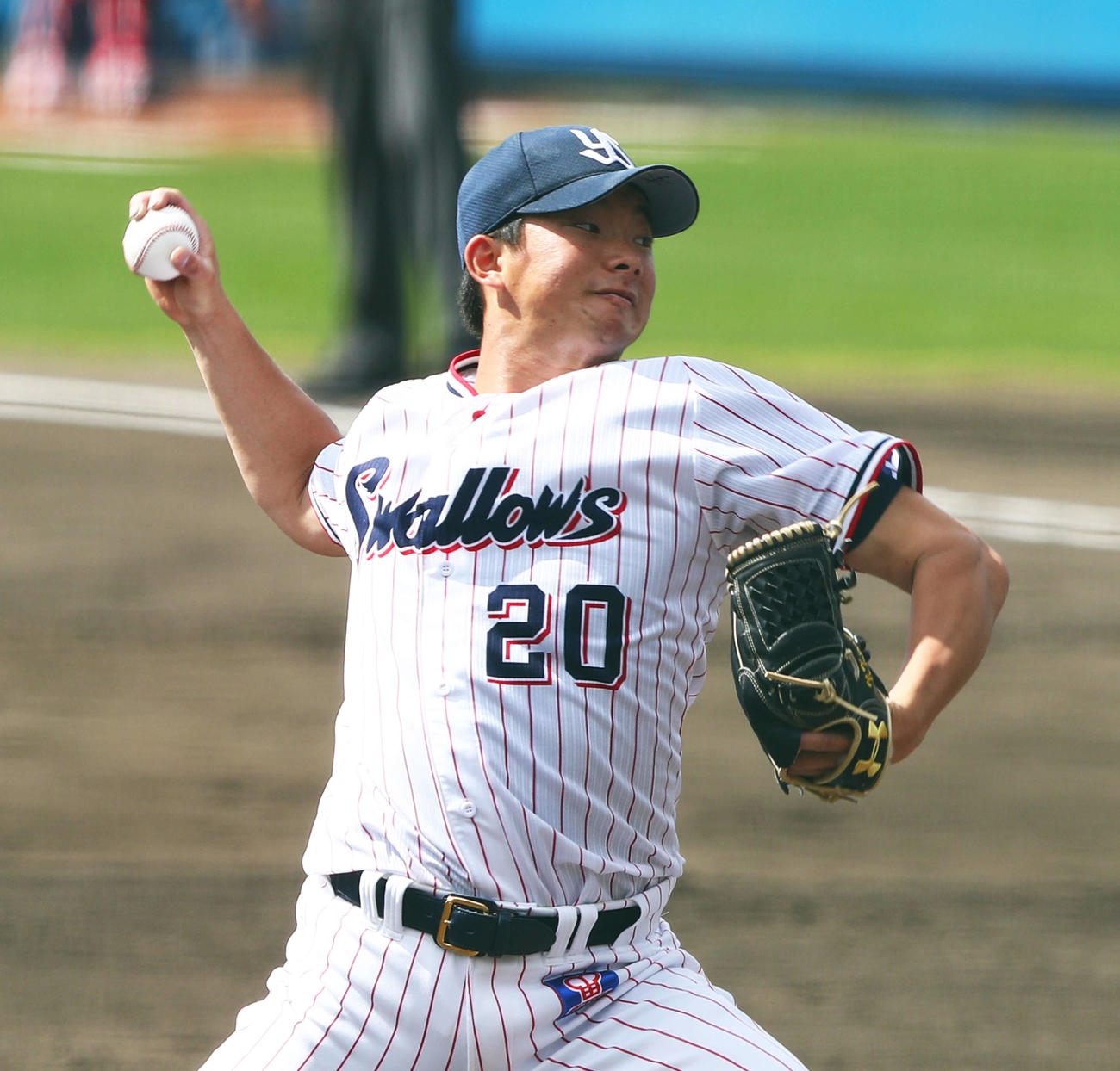 ヤクルト対楽天　4回表楽天無死、力投する木沢（撮影・河田真司）