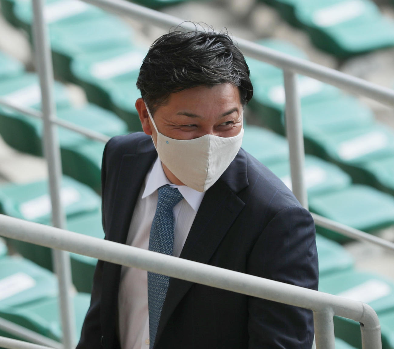 広島春季キャンプの視察に訪れた谷繁氏（2021年2月22日）