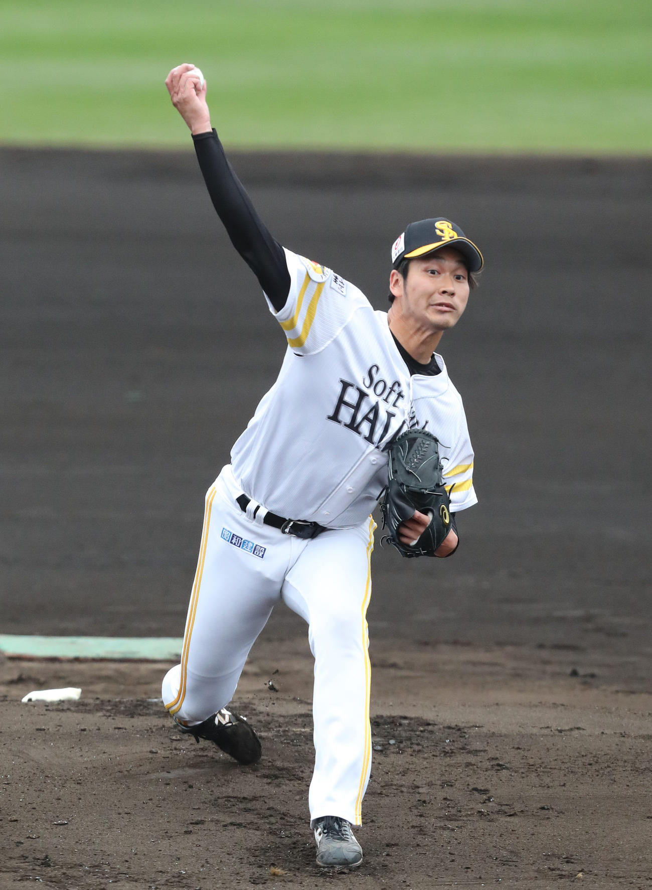 ソフトバンク対ロッテ　先発した武田は3回を投げ1安打無失点と好投（撮影・梅根麻紀）