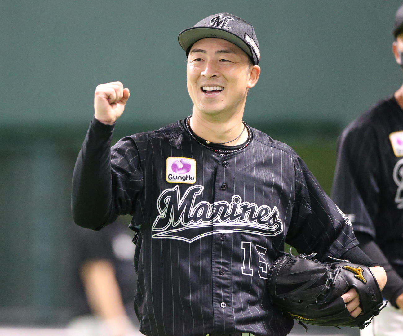 ロッテ美馬（10月28日撮影）