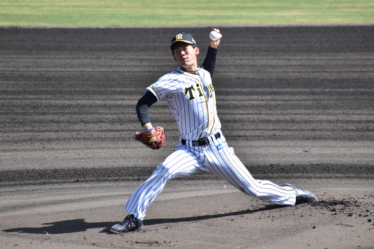 阪神2軍対四国IL香川　阪神先発の及川（撮影・只松憲）
