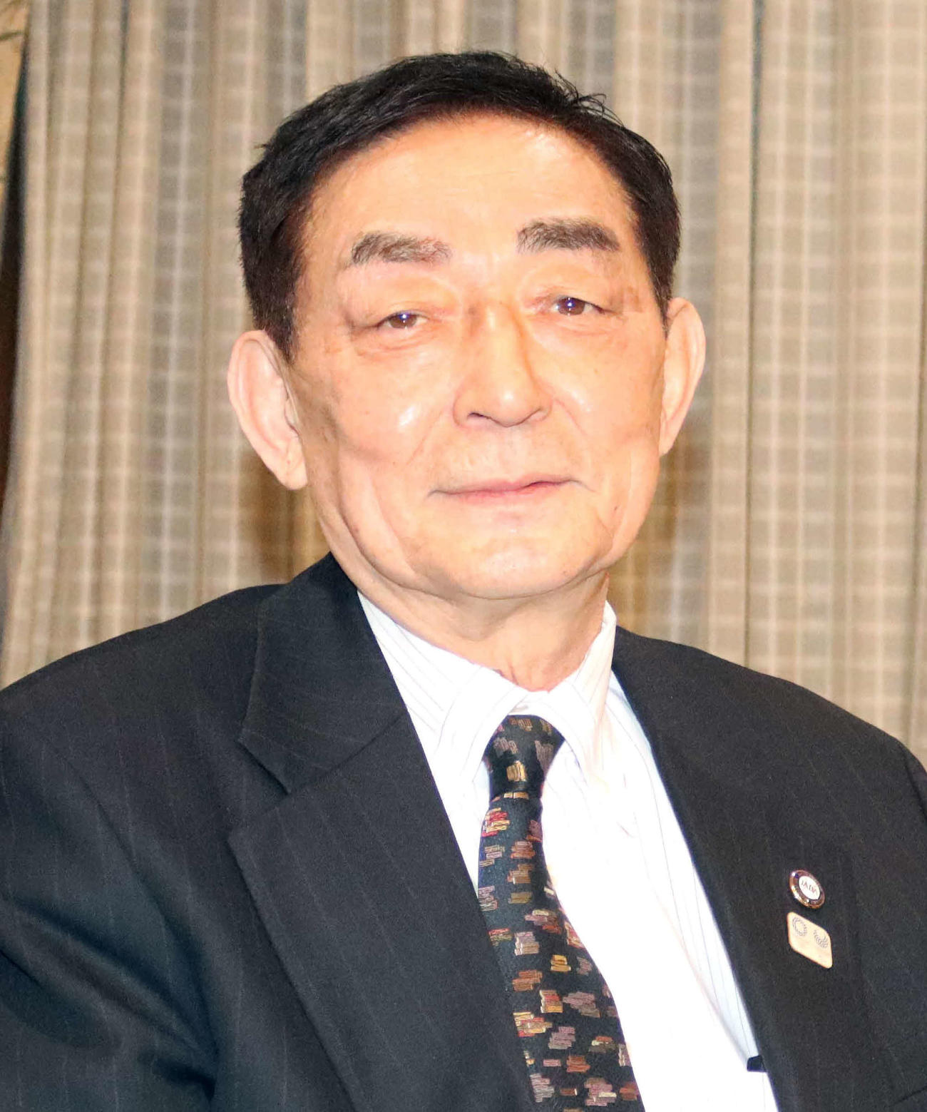 日本野球連盟北海道地区連盟の柳新会長（撮影・永野高輔）