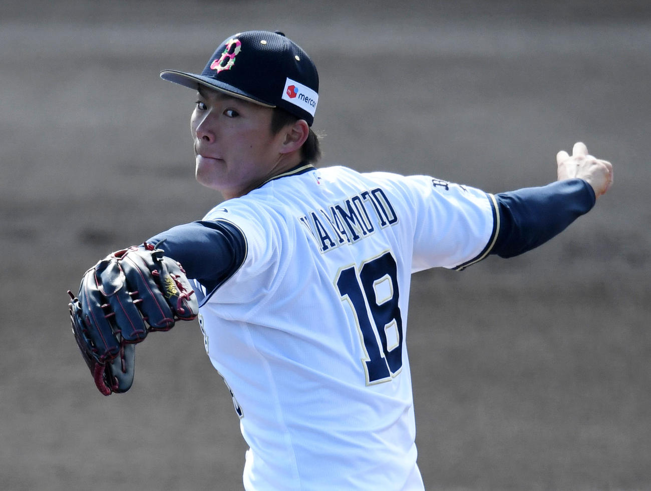 オリックス山本由伸（2月17日撮影）