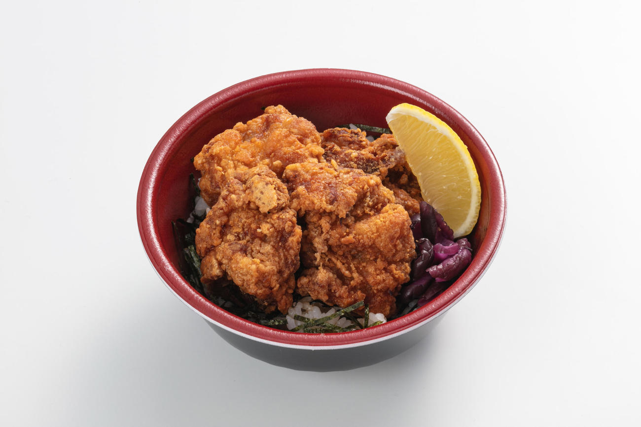 甲子園からあげ　甲子園からあげ丼（球団提供）