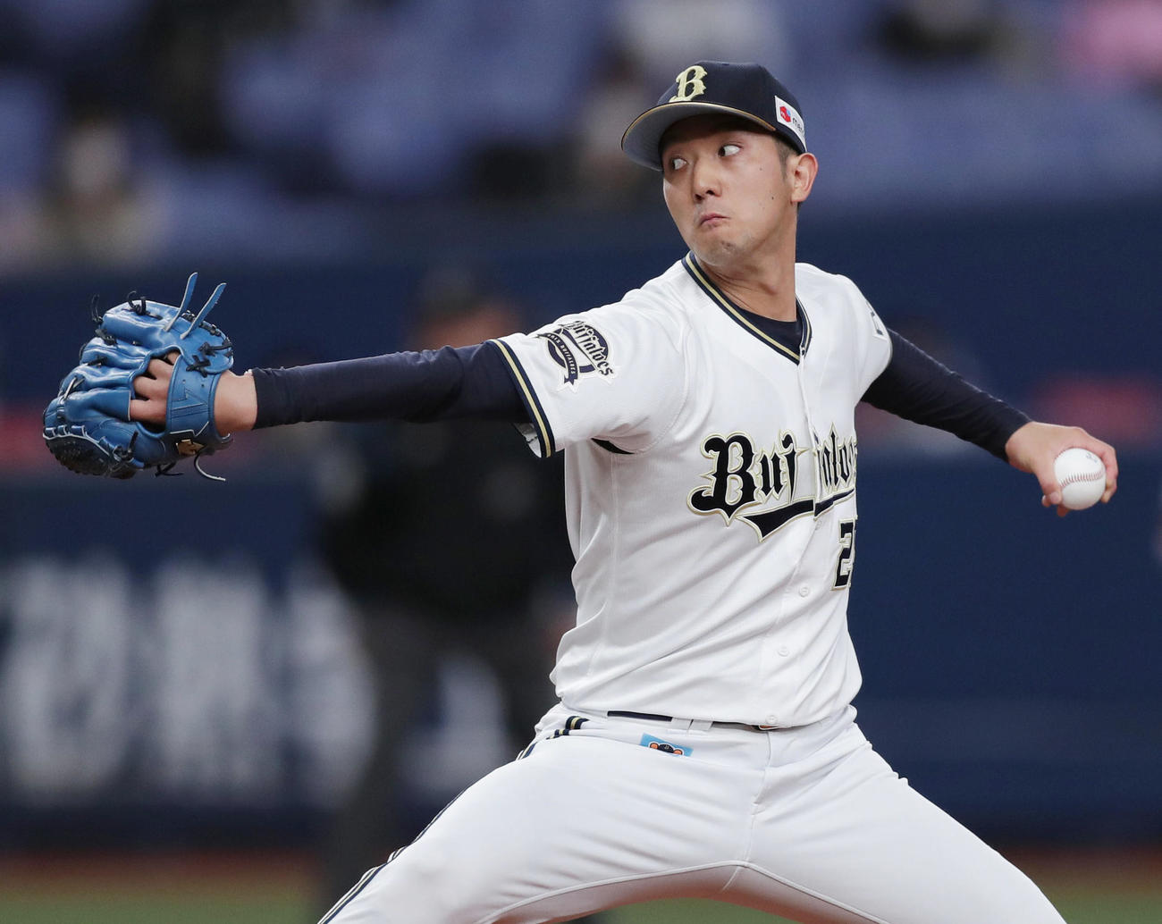 オリックス対ロッテ　先発し力投するオリックス田嶋（撮影・前田充）