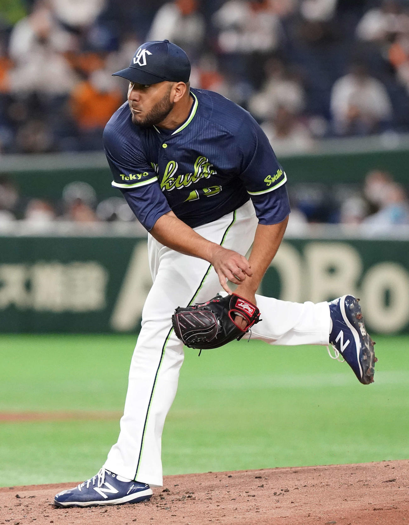 巨人対ヤクルト　ヤクルト先発のスアレス（撮影・江口和貴）