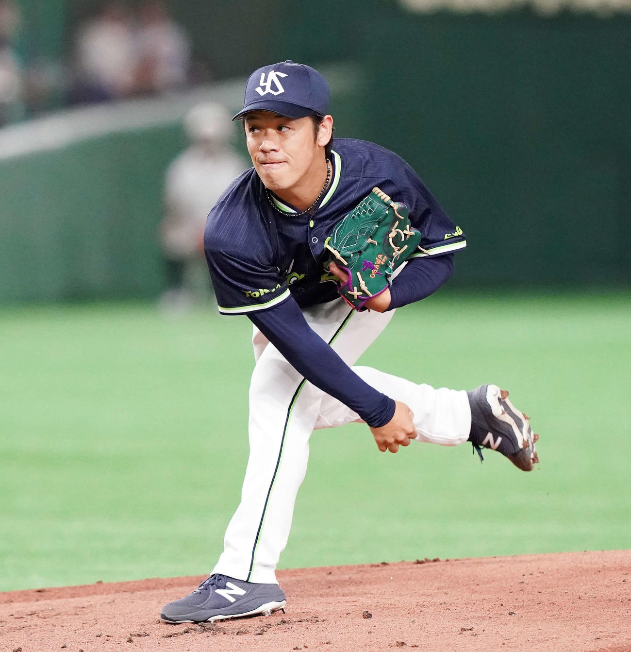 巨人対ヤクルト　ヤクルト先発の小川（撮影・江口和貴）