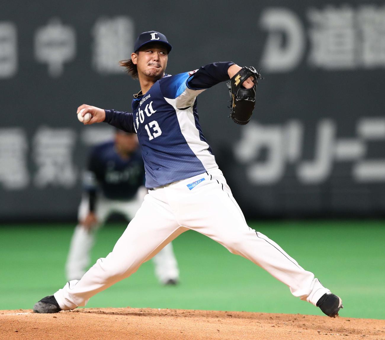 日本ハム対西武　西武先発の高橋（撮影・黒川智章）