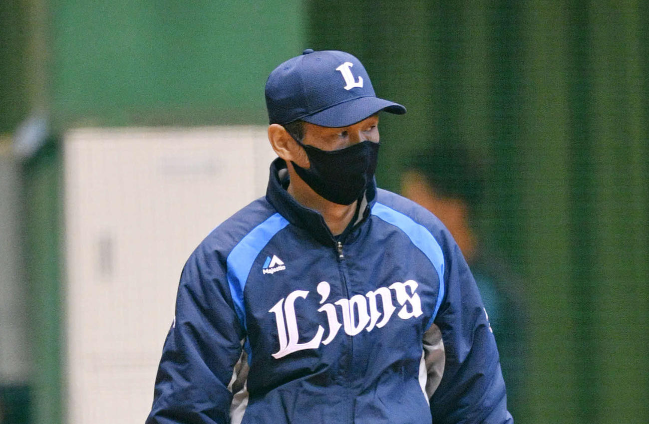 西武西口文也投手コーチ（2021年2月13日撮影）