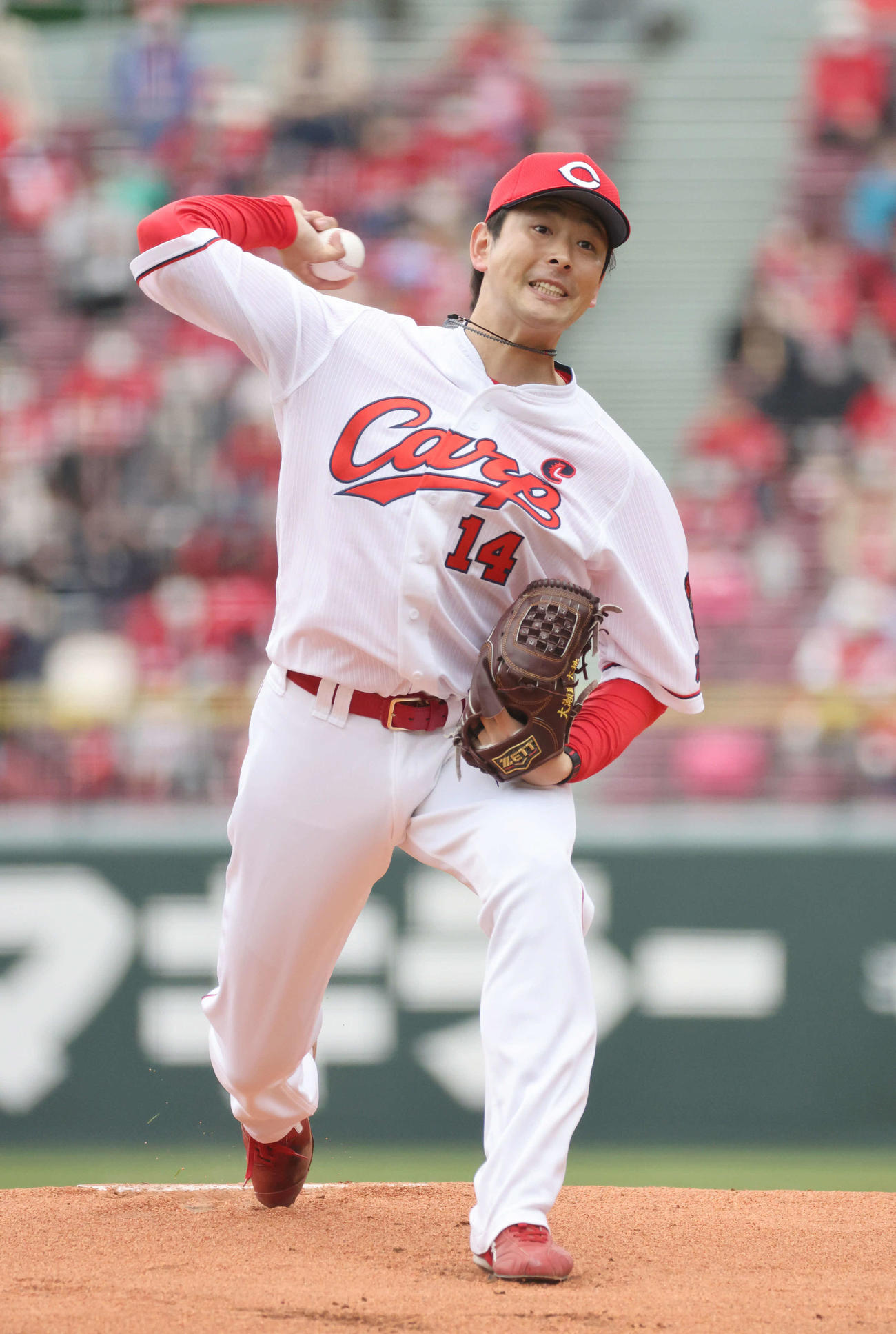 広島対ヤクルト　広島先発の大瀬良（撮影・加藤孝規）