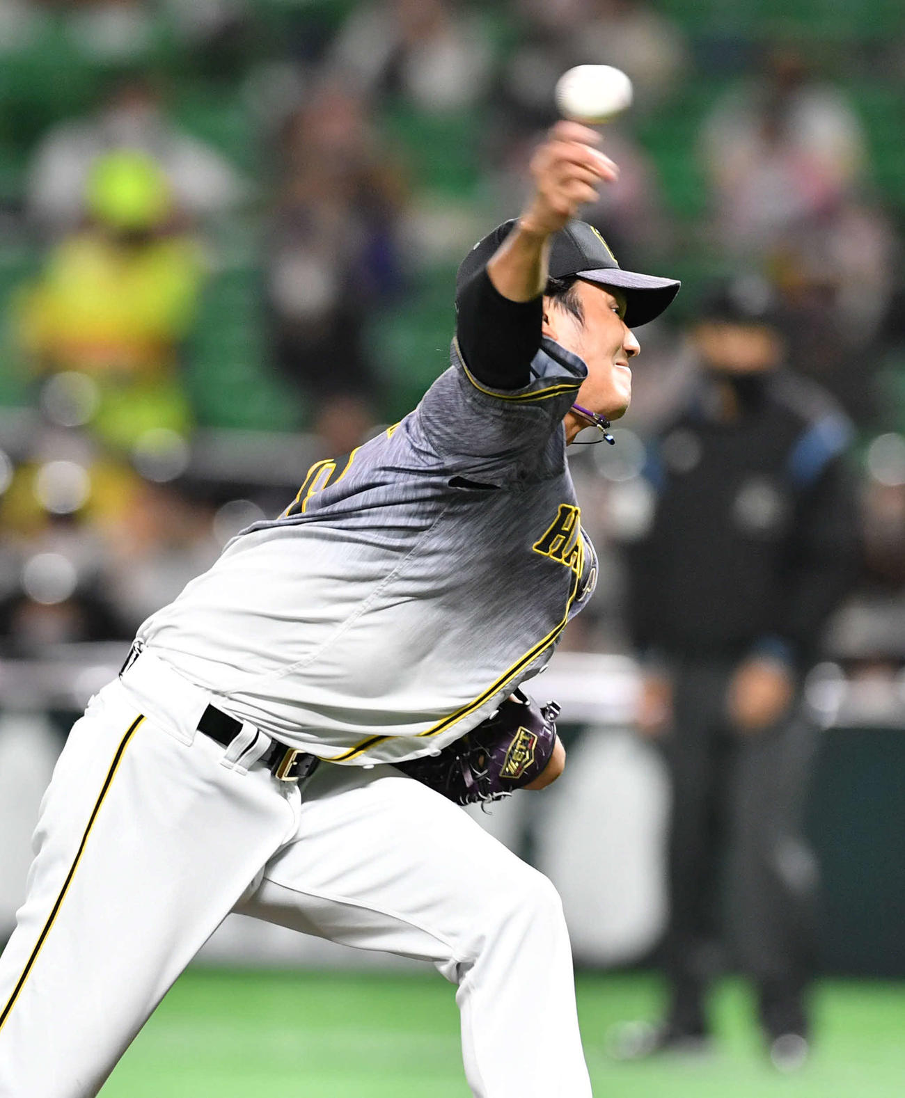 開幕投手に決まった阪神藤浪（2021年3月5日撮影）