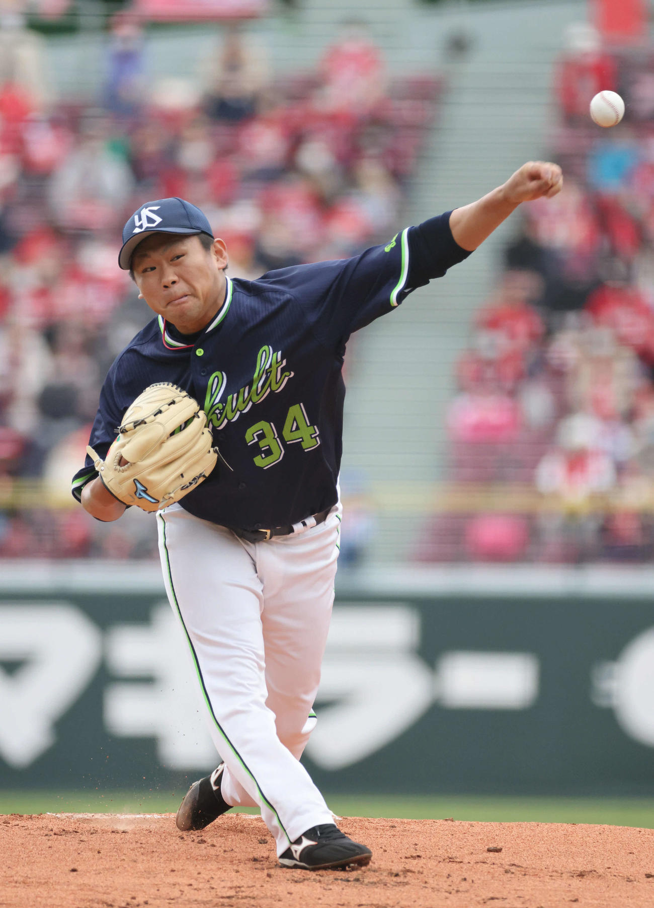 広島対ヤクルト　ヤクルト先発の田口（撮影・加藤孝規）