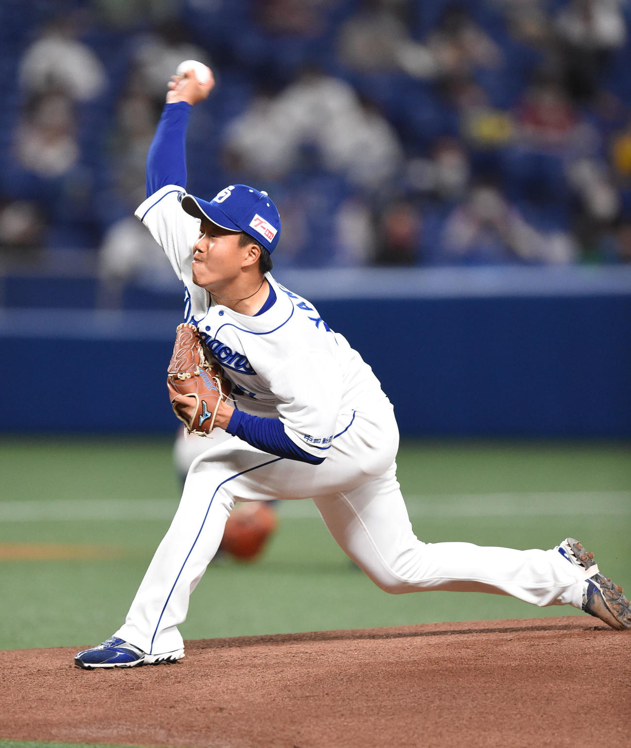 オープン戦・中日対楽天　1回表登板する中日先発の柳裕也（撮影・森本幸一）