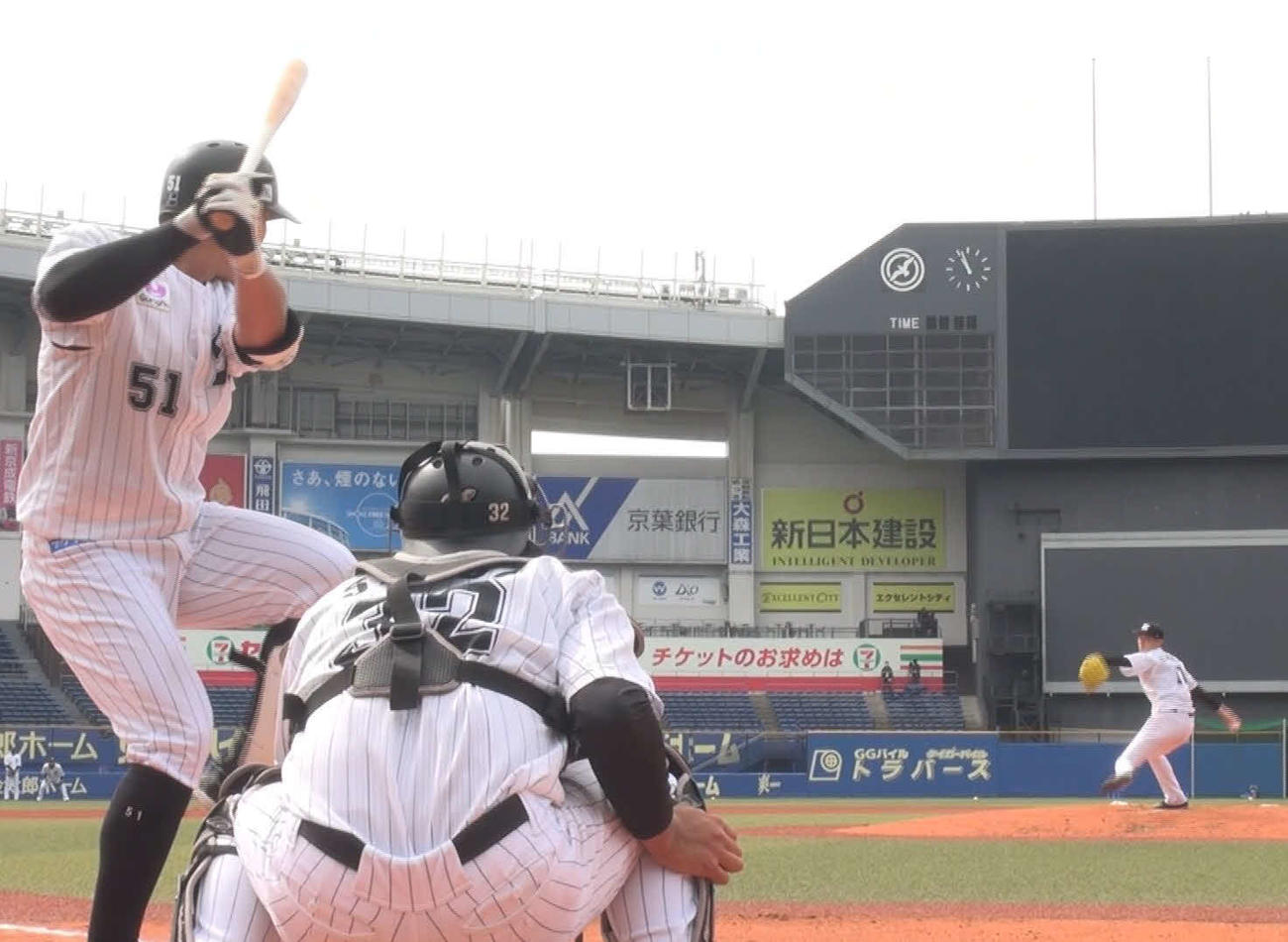 ロッテ佐々木朗のシート打撃登板動画がアクセスを伸ばしている（球団提供）