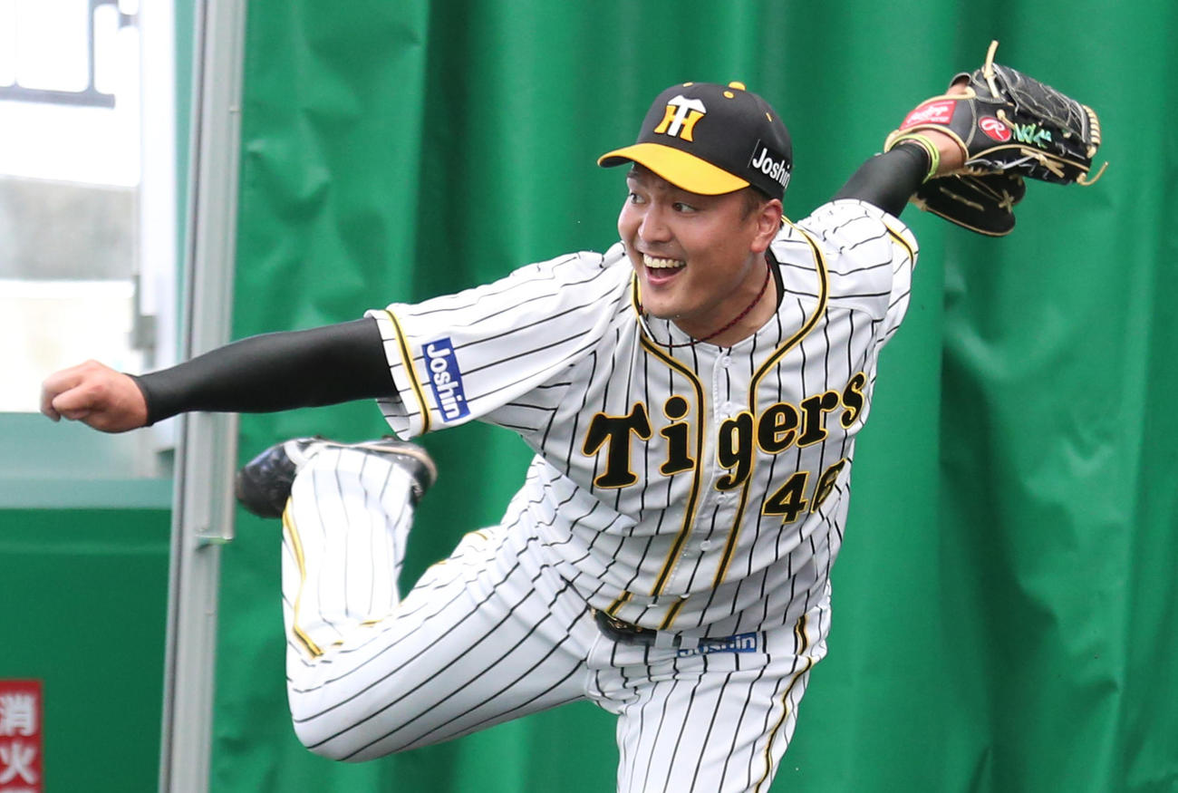 阪神秋山拓巳（2021年3月1日撮影）