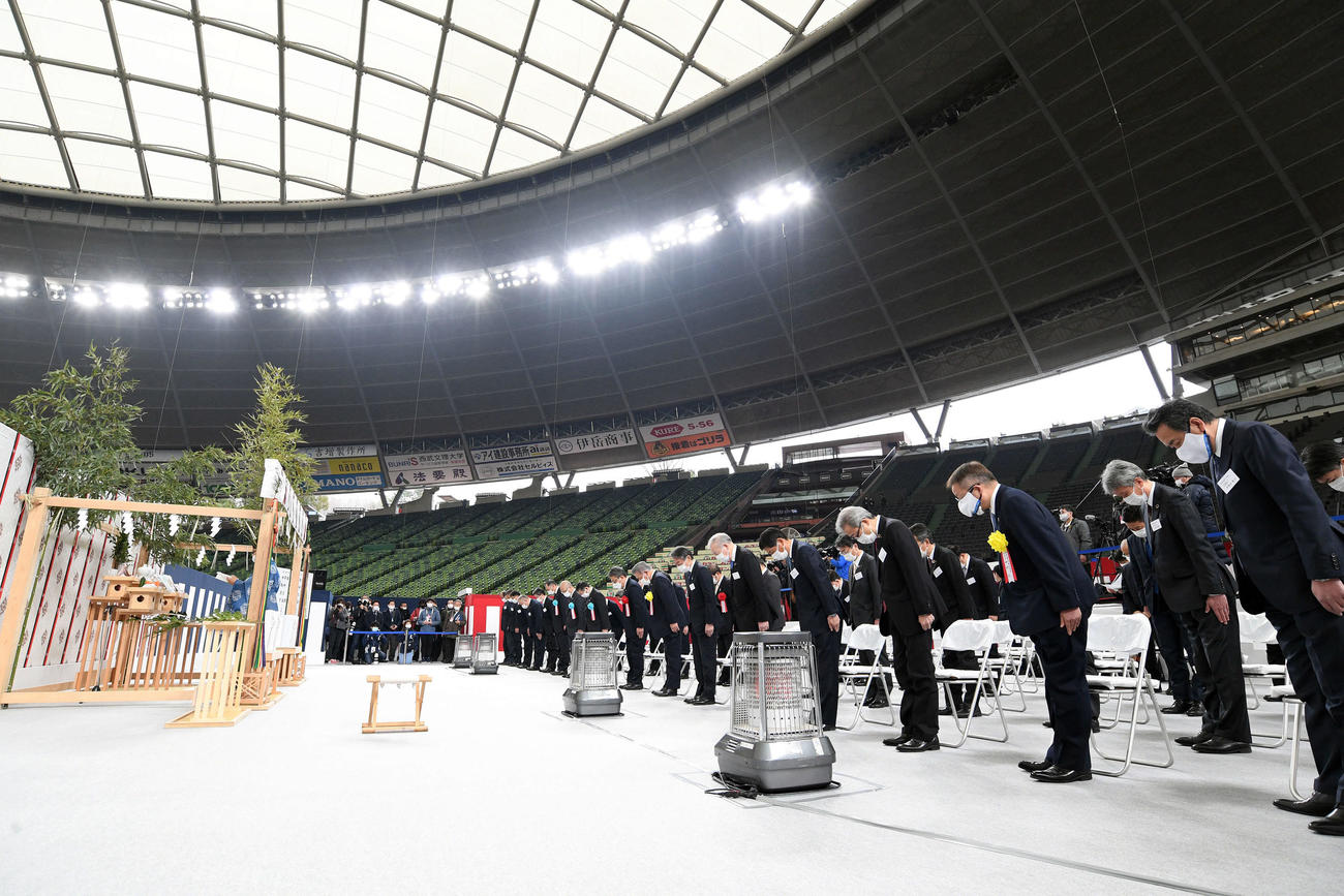 メットライフドームの改修計画の竣工式（撮影・滝沢徹郎）