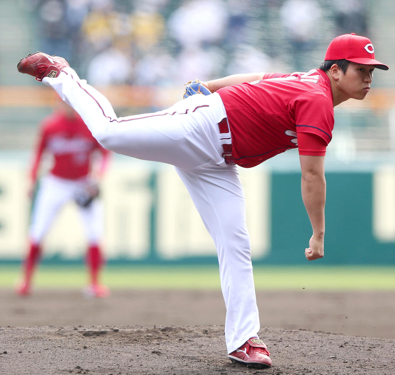 阪神対広島　広島先発の矢崎拓也（撮影・上山淳一）