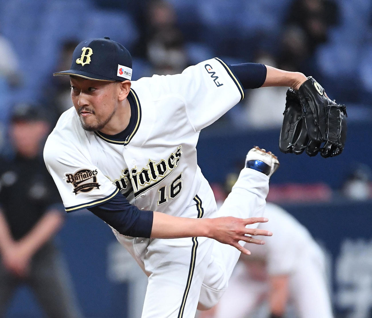 オリックス対ヤクルト　オリックス2番手の平野佳（撮影・前岡正明）
