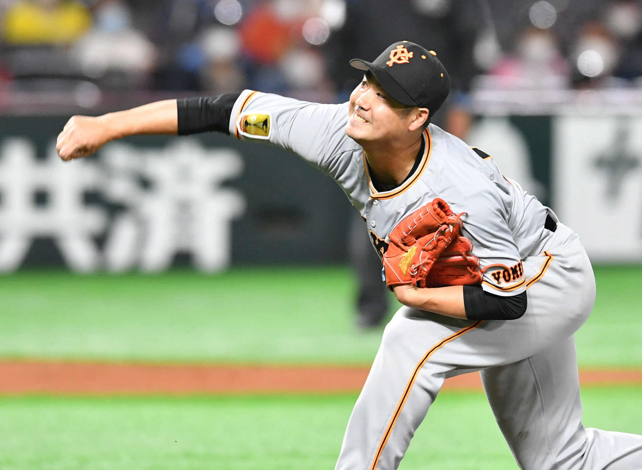 ソフトバンク対巨人　7回裏より登板した、巨人3番手の大竹（撮影・岩下翔太）