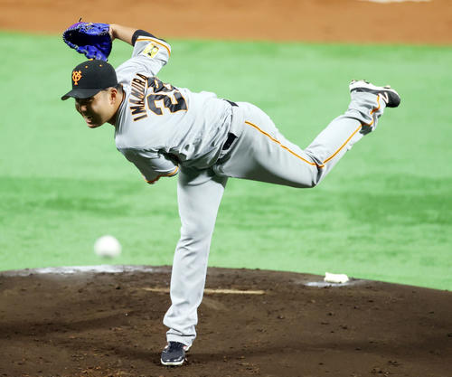 ソフトバンク対巨人　巨人先発の今村（撮影・狩俣裕三）