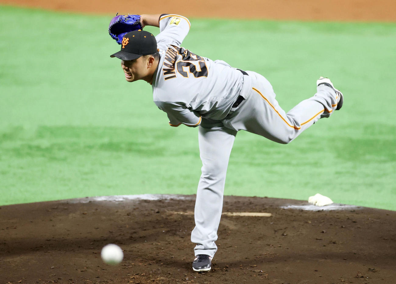 ソフトバンク対巨人　巨人先発の今村（撮影・狩俣裕三）