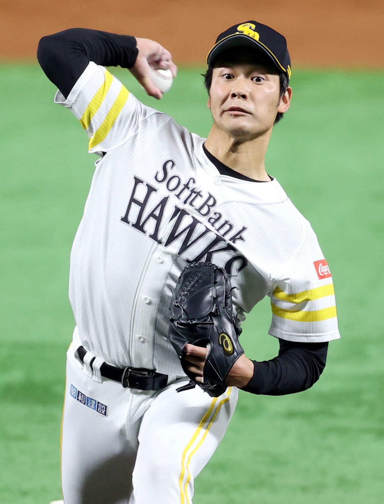 ソフトバンク対巨人　ソフトバンク先発の武田（撮影・狩俣裕三）