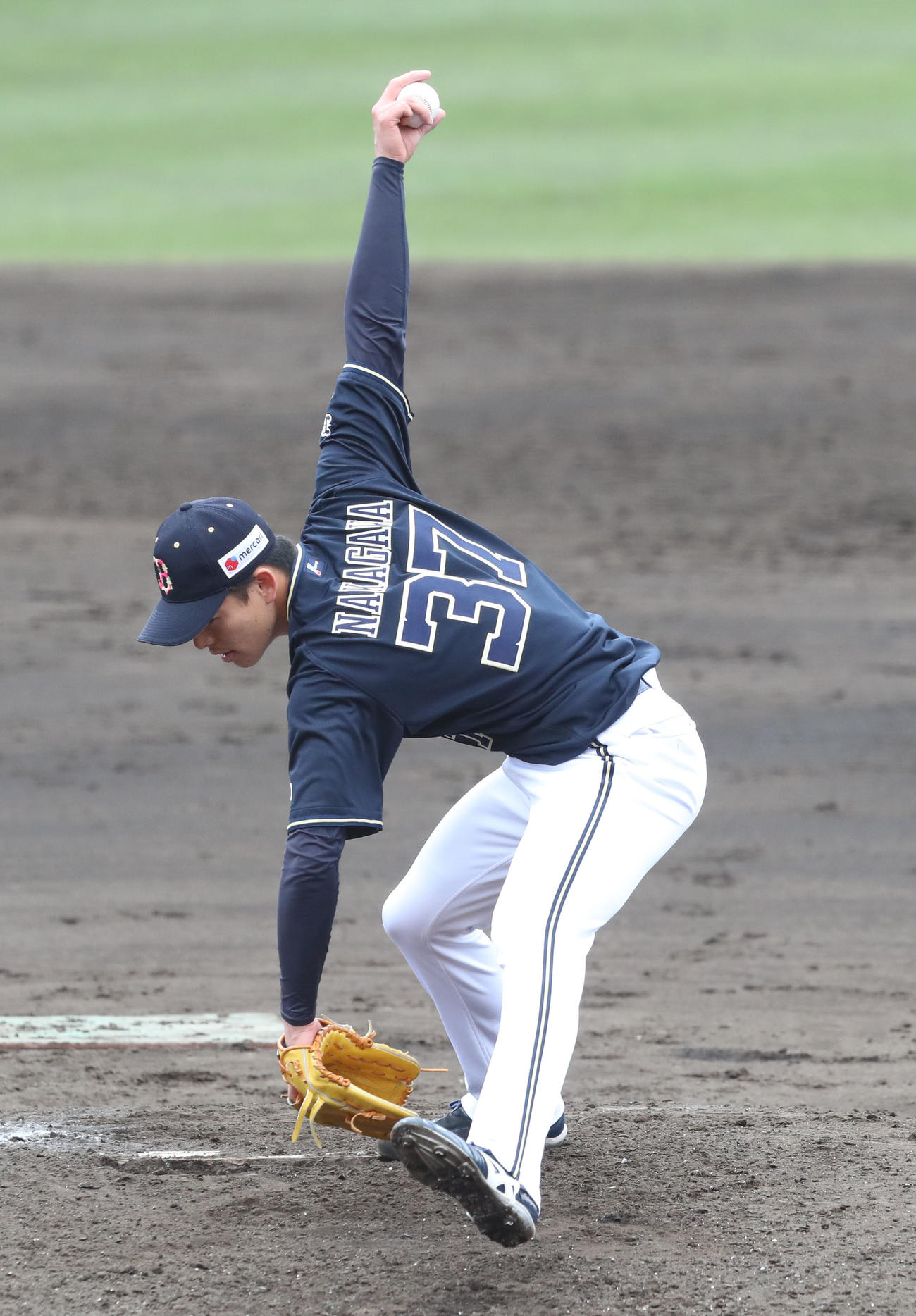 オリックス中川颯（2021年2月28日撮影）