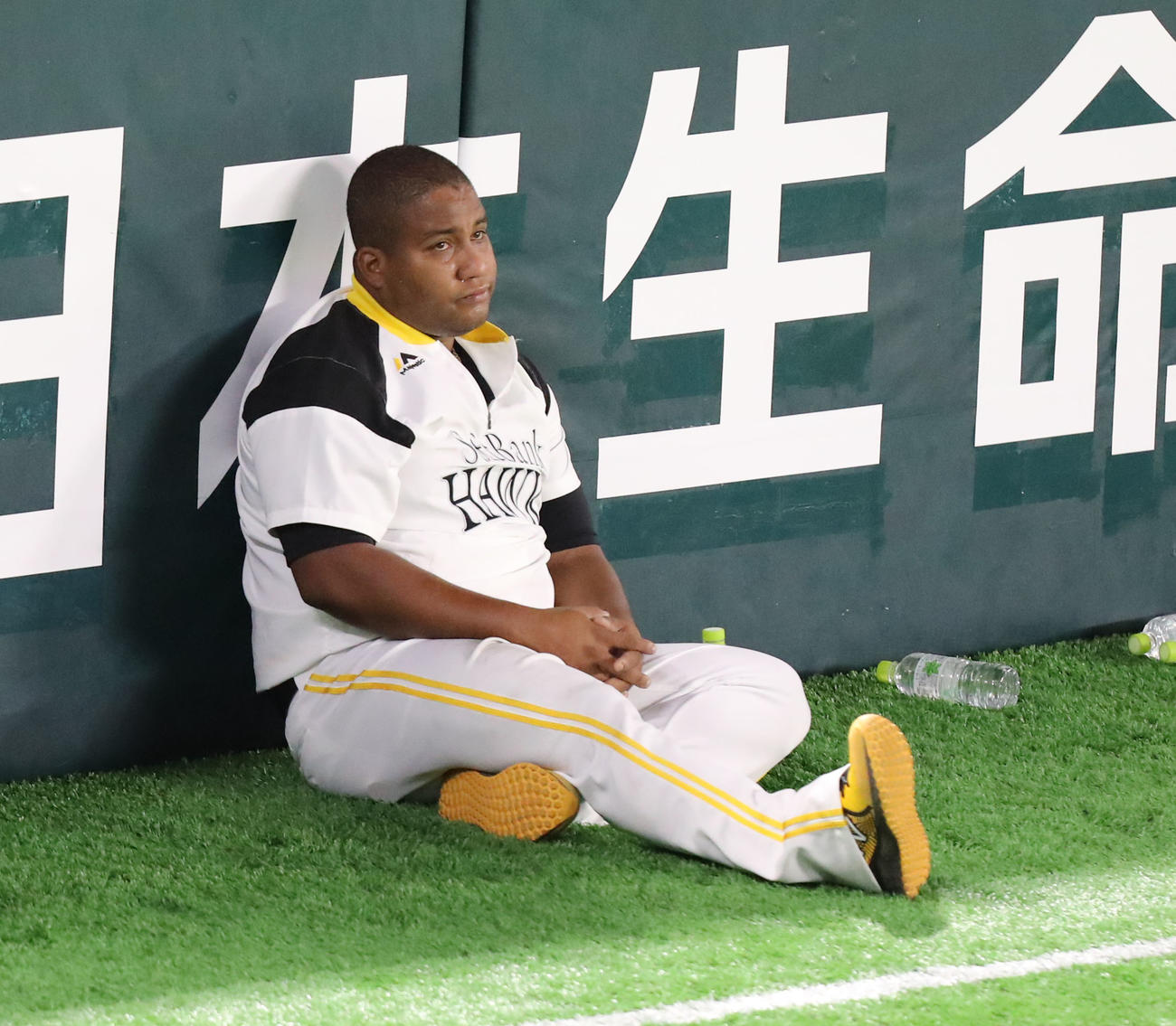 ダッシュで疲れたデスパイネ（撮影・屋方直哉）