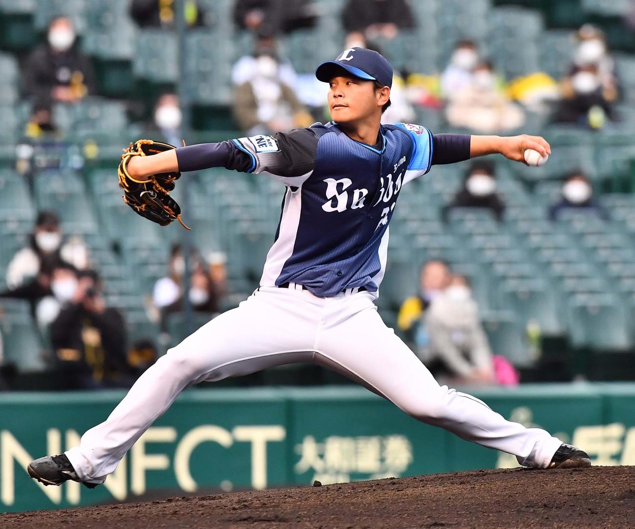 西武先発浜屋将太（撮影・上田博志）