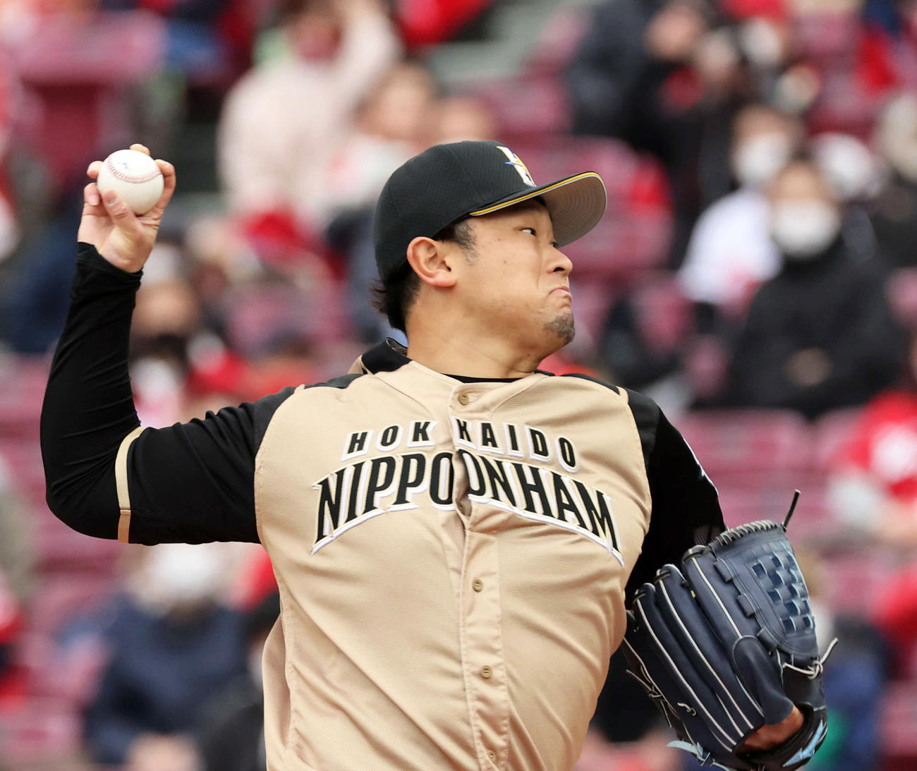 先発し、3回を無失点に抑えた日本ハム池田（撮影・加藤孝規）